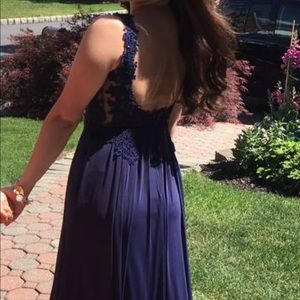 Navy Sherri Hill prom / formal dress
